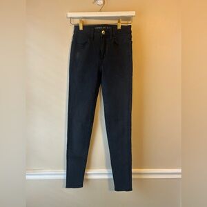 American Eagle black jeans, size 00